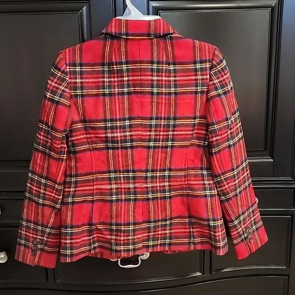 *BNWT* Talbots wool blend red tartan plaid blazer! - Picture 6 of 7
